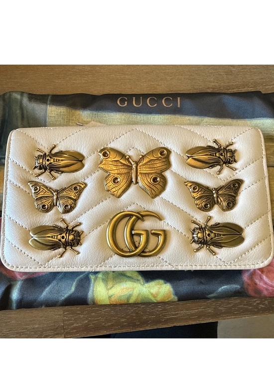 Gucci Handbags - Gucci White GG Marmont Animalier Crossbody